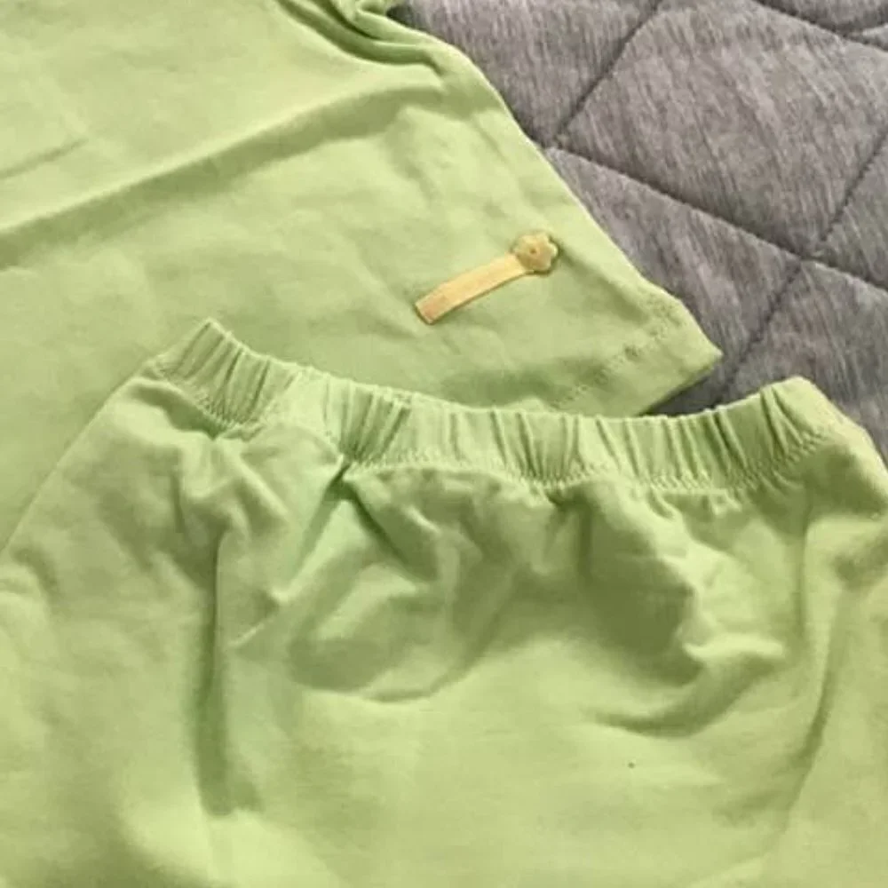 First Impressions 2 pc Lime Green Short Set Size 6-9 Months and 12 Month…